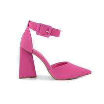 Sapato Feminino Bebecê Scarpin Nobuck Hyper Rosa - T9446