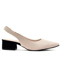 Sapato Feminino Bebecê Slingback Nude - T362