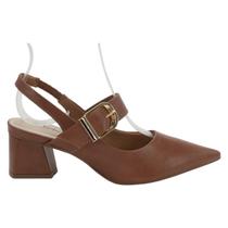 Sapato Feminino Bebecê Slingback T3838-563 - Marrom