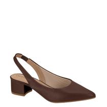 Sapato Feminino Bico Fino Salto Slingback Beira Rio 4182.220 - Chocolate - 36