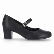 Sapato Feminino Boneca Salto Médio Preto Piccadilly 110163-61