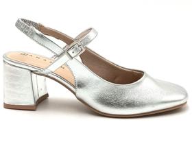 Sapato Feminino Boneca Slingback Salto Bloco Ramarim 24-17131