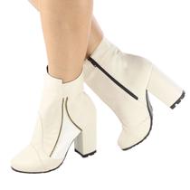 Sapato feminino bota salto bloco preto er0086