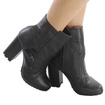 Sapato feminino bota salto bloco preto er102 Sapato feminino bota salto bloco preto er102