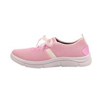 Sapato feminino calce fácil academia treino caminhada tipo meia rosa