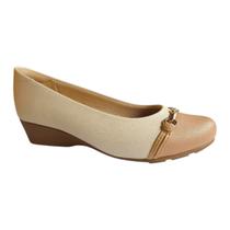 Sapato Feminino Casual Anabela Modare 7014.293 Cor:Creme/NudeTamanho:36 Sapato Feminino Casual Anabela Modare 7014.293 Cor:Creme/NudeTamanho:36