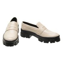 Sapato Feminino Casual Mocassim Loafer Solado Tratorado