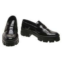 Sapato Feminino Casual Mocassim Loafer Solado Tratorado Sapato Feminino Casual Mocassim Loafer Solado Tratorado