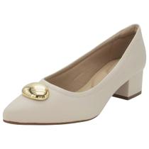 Sapato Feminino Confortável Scarpin Salto Baixo Bloco Modare