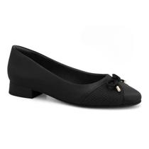 Sapato Feminino Couro Comfortflex 2482303 Preto