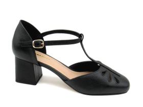 Sapato Feminino de Danças Social Marlinês 6601 Preto