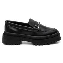 Sapato Feminino Driva Mocassim com Solado Alto Plataforma Drivô Casual Elegante Confortável