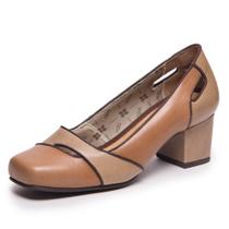 Sapato feminino em couro - Fendi / Taupe / Sued Café 7320 - MAZUQUE