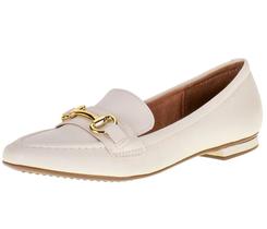 Sapato Feminino Flat Vizzano Bico Fino Branco Off 1351106 Sapato Feminino Flat Vizzano Bico Fino Branco Off 1351106