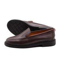 Sapato Feminino Loafer em Couro Box Marrom - 3900BM