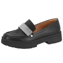 Sapato Feminino Loafer Slip On Brilho Tiras Vizzano 1422.102