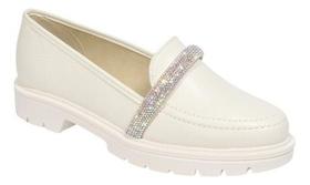 Sapato Feminino Loafer Strass Beira Rio 4283 117