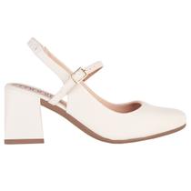 Sapato Feminino Mary Jane Boneca Romântica Bico Quadrado Salto Médio Moda