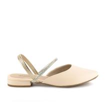 Sapato Feminino Mississipi Salto Baixo Bege Claro MI752-0001