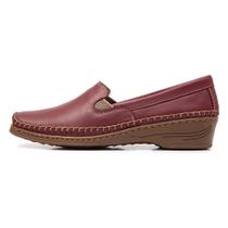 Sapato Feminino Mocassim Morango Couro DIfranca - 1001