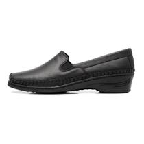 Sapato Feminino Mocassim Preto Couro DIfranca - 1001