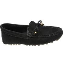 Sapato Feminino Mocassim Sapatilha Sola Cravinhos Drive Cor Preto