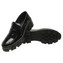 Sapato Feminino Mocassim Tratorado Oxford Loafer Casual