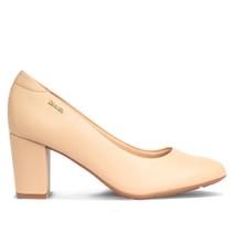 Sapato Feminino Modare com Salto Bloco Bege