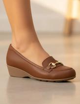 Sapato Feminino Modare Salto Anabela Fivela 7014.297 Sapato Feminino Modare Salto Anabela Fivela 7014.297