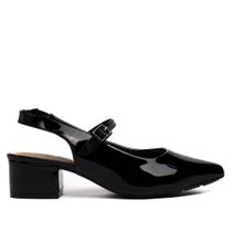 Sapato Feminino Modare Slingback Verniz Preto