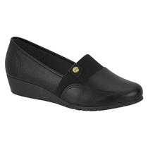 Sapato Feminino Moleca 5156.781 Mocassim Anabela