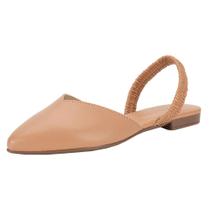Sapato Feminino Mule Bico Fino Beira Rio Conforto - Nude