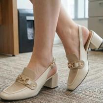 Sapato Feminino Mule Loafer Napa Soft Salto Bloco Grosso Confortável