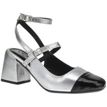 Sapato Feminino Mule Salto Bloco Grosso Bico Quadrado - LAZZLU