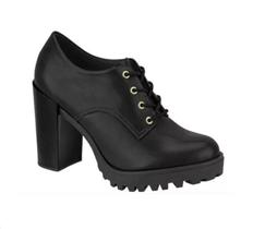 Sapato Feminino Oxford Moleca Salto Alto 5713.101 Napa