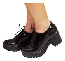 Sapato Feminino Oxford Tratorado Salto Alto - Jessica Leal Calçados