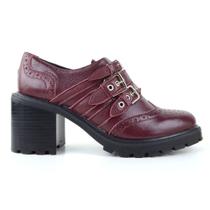 Sapato Feminino Paro Brasil Confort Burgundy 10058.3472