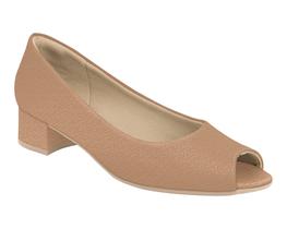 Sapato Feminino Peep Toe Piccadilly Salto Grosso Ref. 114046