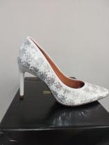 Sapato feminino pelica branco/prata 1344.113 - Vizzano