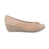 Sapato Feminino Piccadilly Anabela Marrom Areia - 143212