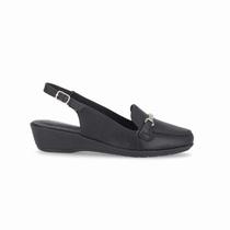 Sapato Feminino Piccadilly Anabela Médio Sling Back Enfeite