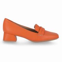 Sapato Feminino Piccadilly Laranja Cappuccino Napa 160058