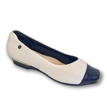 Sapato Feminino Piccadilly Max Off White/Preto 147280-17