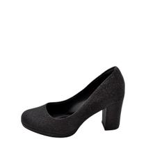 Sapato Feminino Piccadilly Salto Alto REF: 130185 TECIDO GLITTER