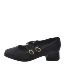Sapato Feminino Piccadilly Salto Baixo REF: 160109 NAPA STRETCH SOFT