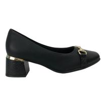 Sapato Feminino Piccadilly Salto Bloco 5cm Leve e Confortável Moderno Trabalho Original
