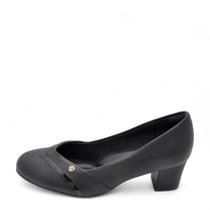 Sapato Feminino Piccadilly Salto Medio REF: 110186 NAPA STRETCH-VERNIZ
