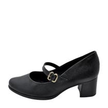 Sapato Feminino Piccadilly Salto Médio REF: 654063 NAPA LUX LINHO