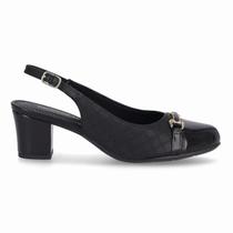 Sapato Feminino Piccadilly Slingback Salto Bloco Médio