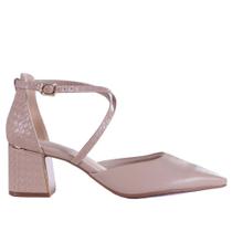 Sapato Feminino Ramarim com Salto Bloco 2551202 Mocca